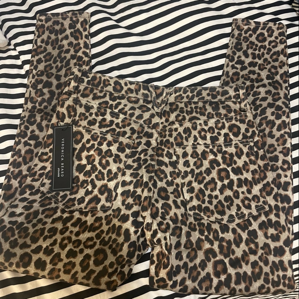 Veronica Beard - leopard print jeans - Brooke skinny mid-rise - Picture 4 of 6